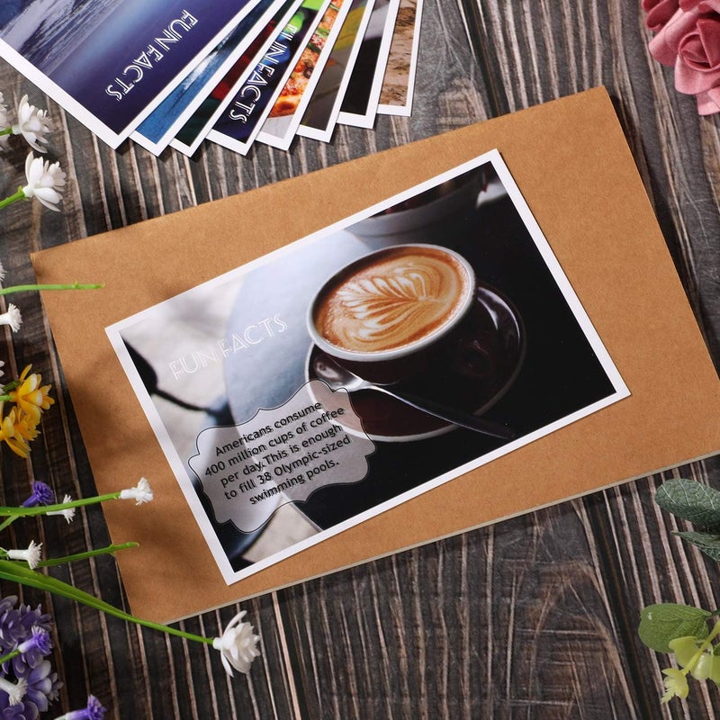 كلاراكو مجموعة كلاركو، 60 قطعة، حقائق ممتعة، مناظر طبيعية موسمية، بطاقات بريدية، حيوانات متنوعة، فواكه، أماكن خلابة، بطاقات بريدية موضوعية، بطاقات بريدية مضحكة لمعلم الأطفال، 4 × 6 بوصات (حقائق ممتعة) - Image 4