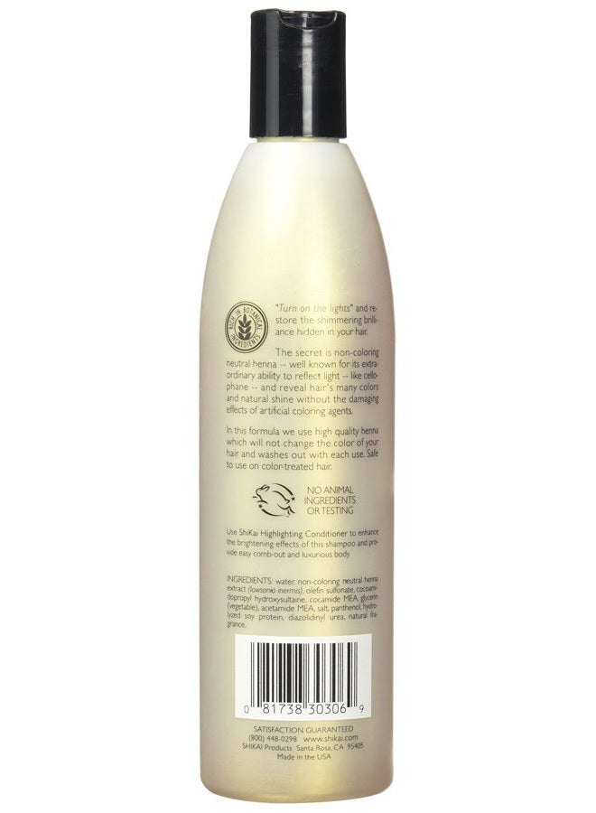 SHIKAI Henna Gold Highlighting Shampoo (12 oz) | Hydrating Hair Brightener Enhances Natural Highlights | Add Shine & Volume to Dull Hair - Image 2