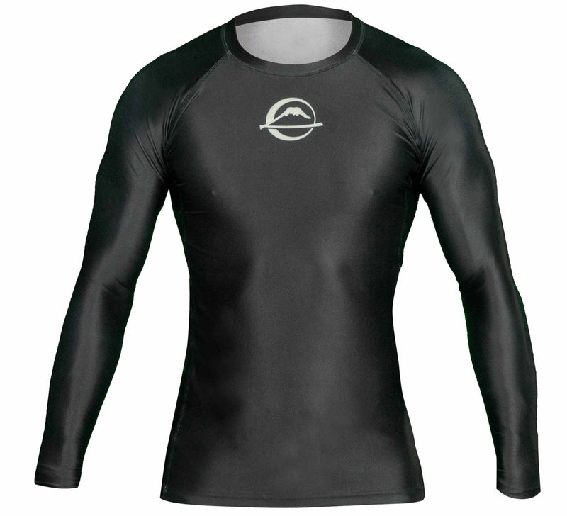 FUJI Baseline Ranked Long Sleeve Jiu Jitsu Rashguard BJJ Rashguard for Men and Women Size Small Black - Image 2