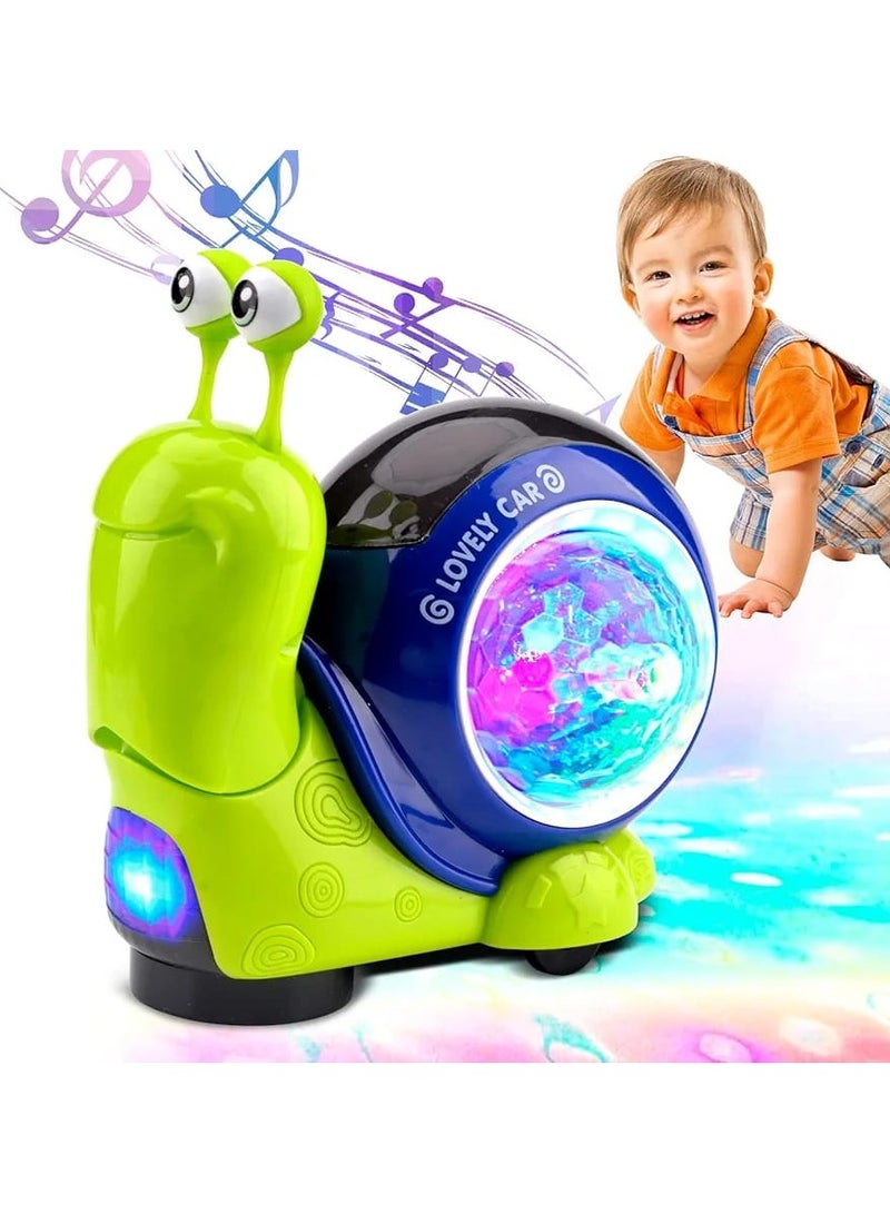 Crawling Snail Baby Toy – Musical Light-Up Educational Toy with Sensor Obstacle Avoidance – Interactive Early Learning Toy for Infants & Toddlers (Ages 6 to 12 Months)  - Image 1
