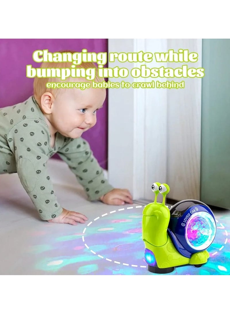 Crawling Snail Baby Toy – Musical Light-Up Educational Toy with Sensor Obstacle Avoidance – Interactive Early Learning Toy for Infants & Toddlers (Ages 6 to 12 Months)  - Image 5