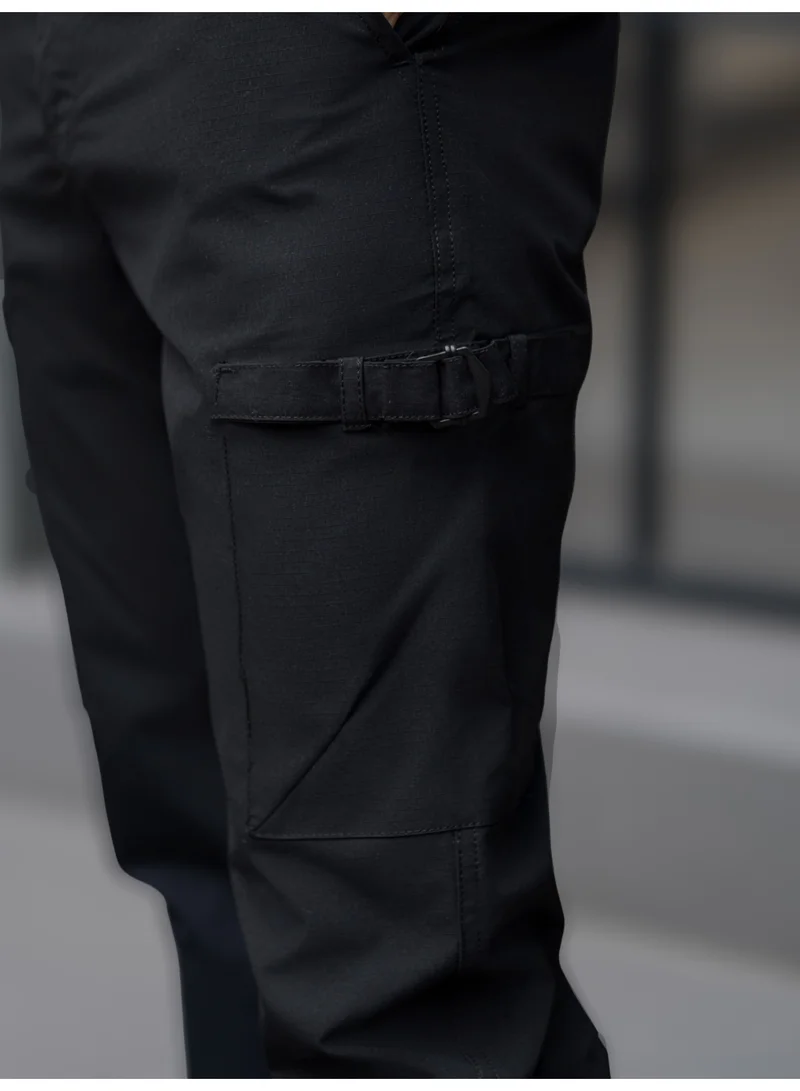 مانياك مانياك سنيكرز رجالي أسود سابمارين بجيوب وحزام