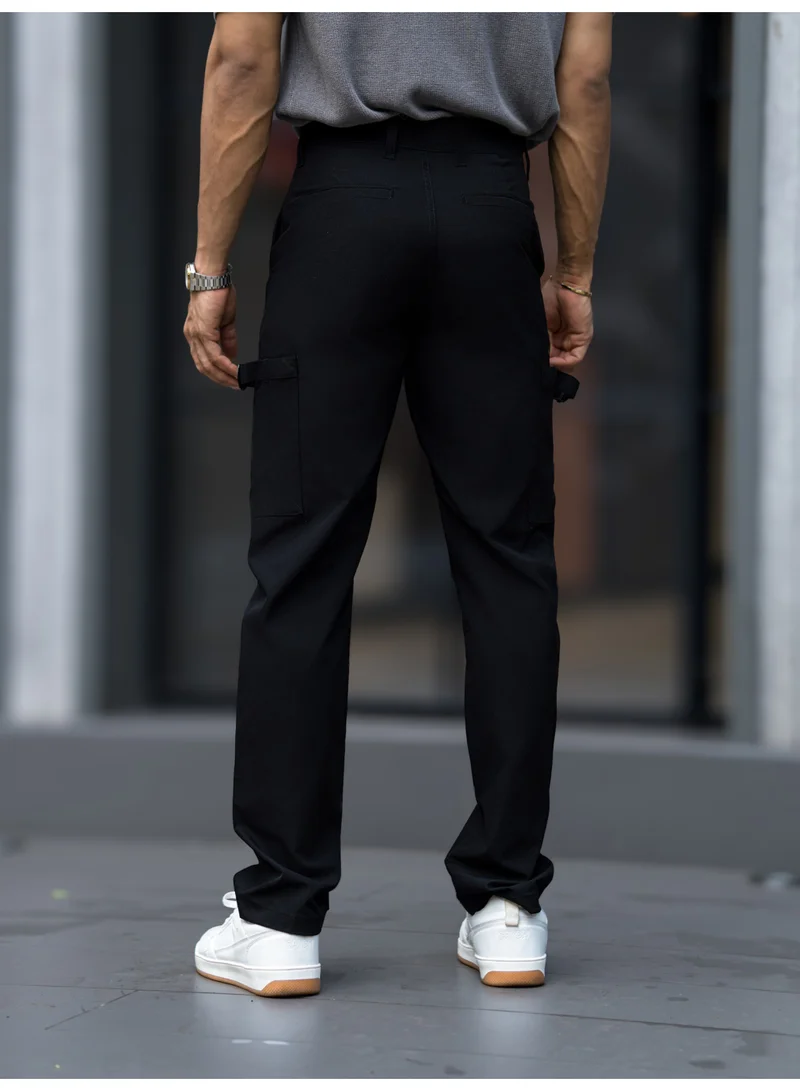 Maniac  Maniac Mens Solid Black Submarine Cargo Bukl Pocket for Men | Best Price UAE
