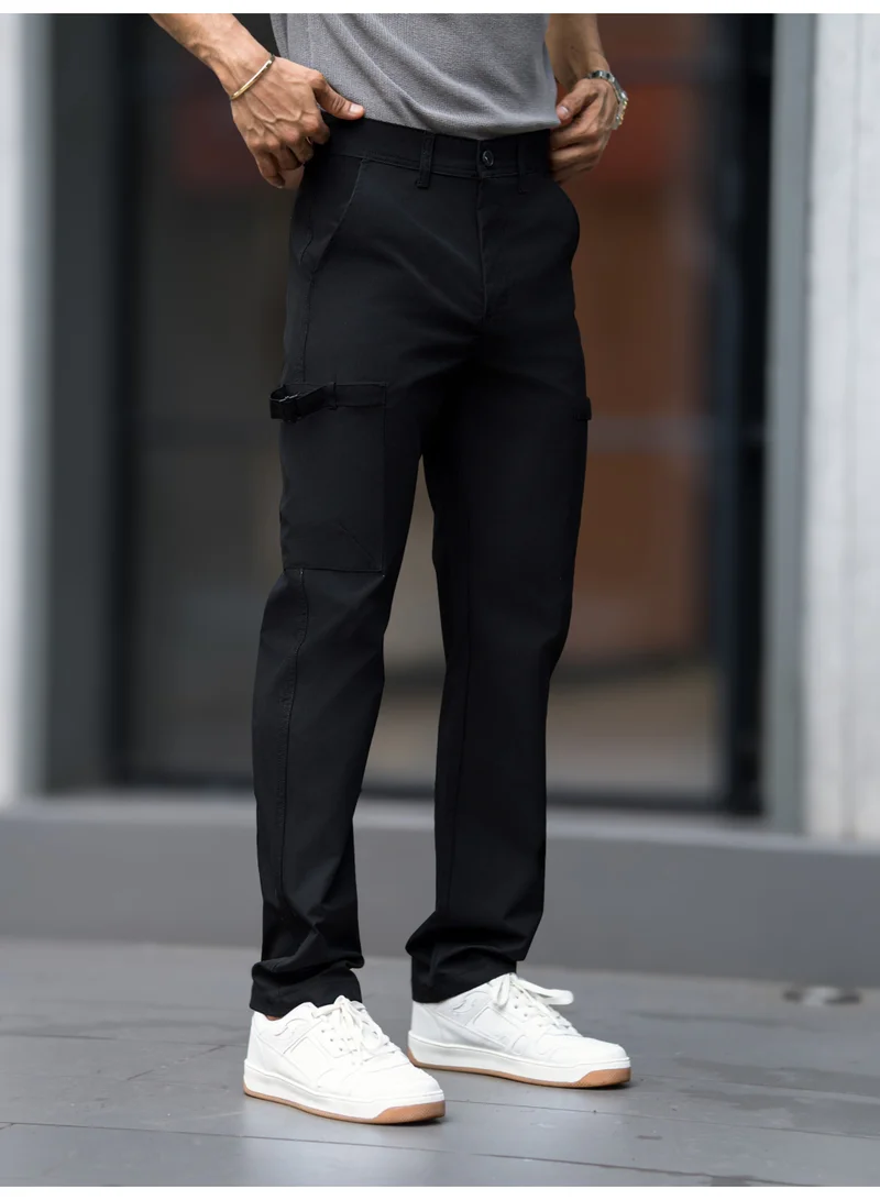 Maniac  Maniac Mens Solid Black Submarine Cargo Bukl Pocket for Men | Best Price UAE