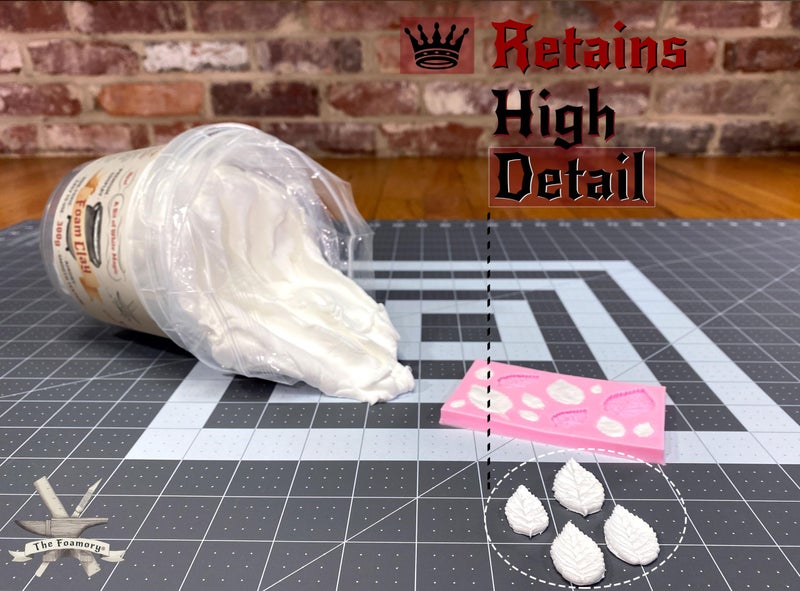 The Foamory Moldable Cosplay Foam Clay (300g White) High Density Air Dry Clay, EVA Foam Sands Paints Easily, Non-Toxic Safe for Kids, Adults & Crafts - Image 3
