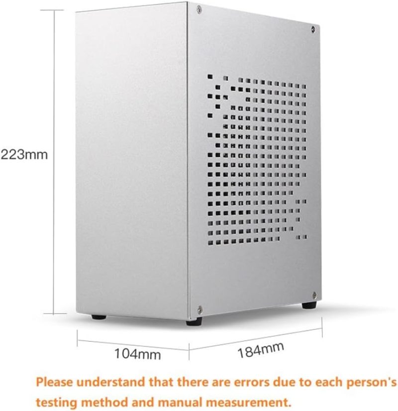 حاوية Mini ITX: لون أبيض، صغيرة الحجم بنسبة 1/10 من حجم الكيس التقليدي، محمولة - تحكم فعال للحرارة، أداء نظام مستقر. حاوية HTPC للعمل المكتبي والتصميم والألعاب والتعليم - Image 3