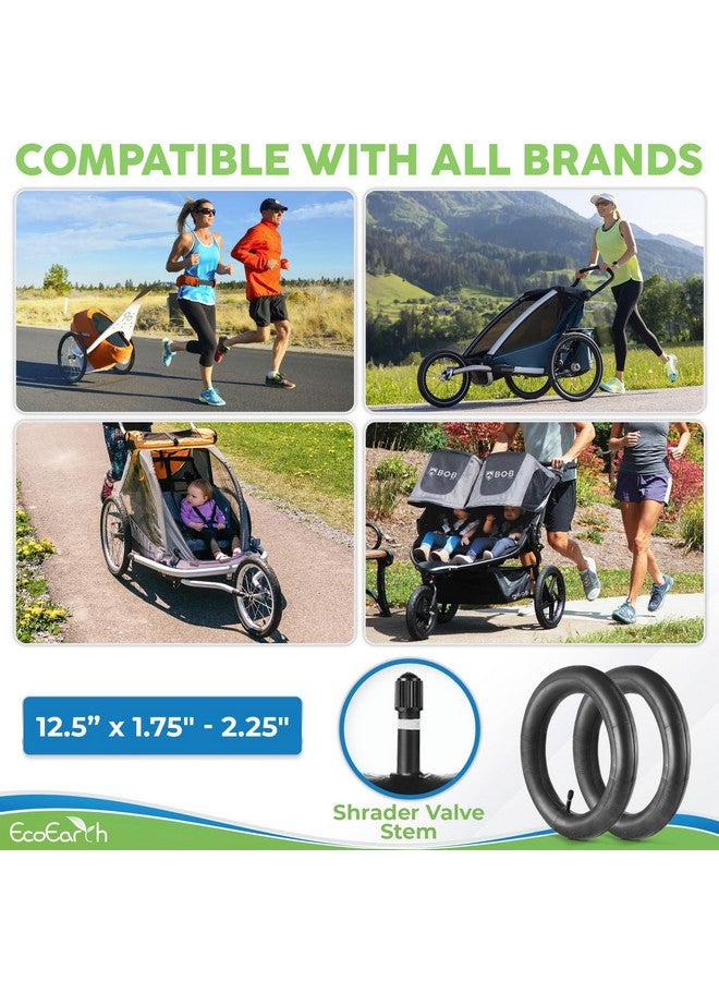 EcoEarth Inner Tube Tire Replacements (2 Pack, 12.5” x 1.75/2.25) for Kids Bike & Jogging Stroller, Compatible w/All Brands: BoB Revolution Flex/Pro/SE/SU, Graco, Go Jogging & More - Image 3