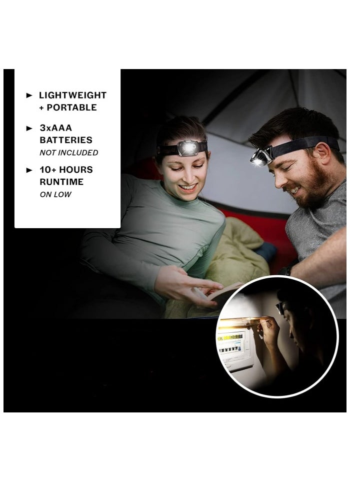Generic 2Pack LED Headlamp - Outdoor Camping Head Lamps with Adjustable Headband - Lightweight Battery Powered Bright Flashlight Headlight with 7 Modes and Pivotable Head and Red Light  - Image 3