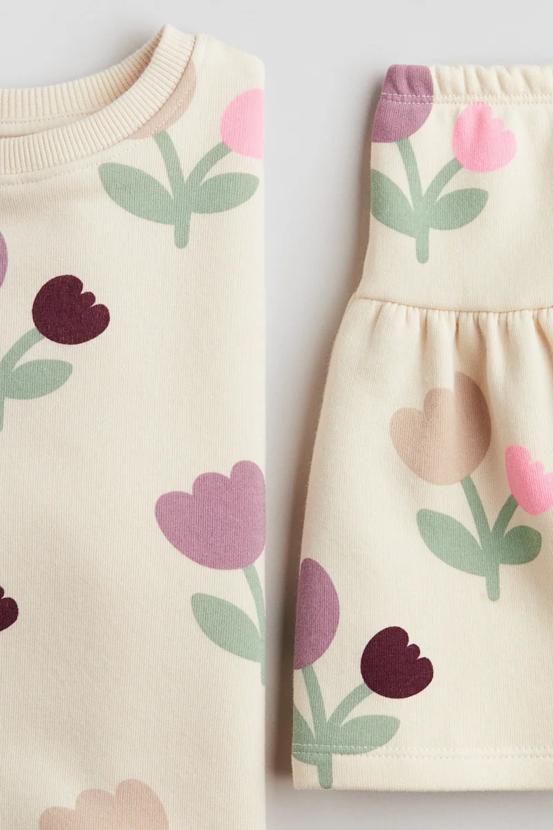 H&M 2-piece sweatshirt and skirt set