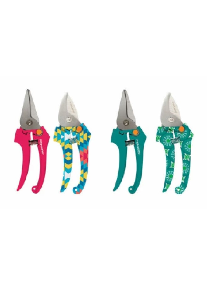 Fiskars 2-Piece Designer Soft Grip Handle Stainless Steel Pruner Set Assorted Color 10.63 x 7.5 x 0.7 cm 395810-1015 - Image 1