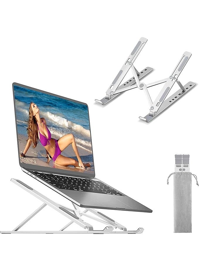 Aluminum laptop stand with 7 adjustable levels. Silver. - Image 5