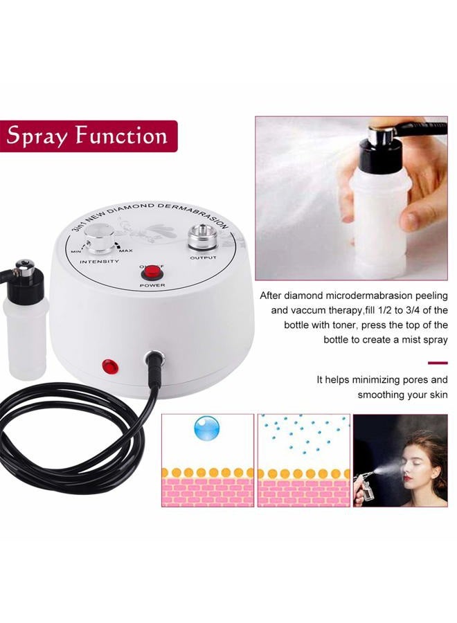 Yofuly Diamond Microdermabrasion Machine, Yofuly 3 in 1 Professional Microdermabrasion Machine with Vacuum Glass Tube and Spray Bottle for Home Use Skin Care - Image 5