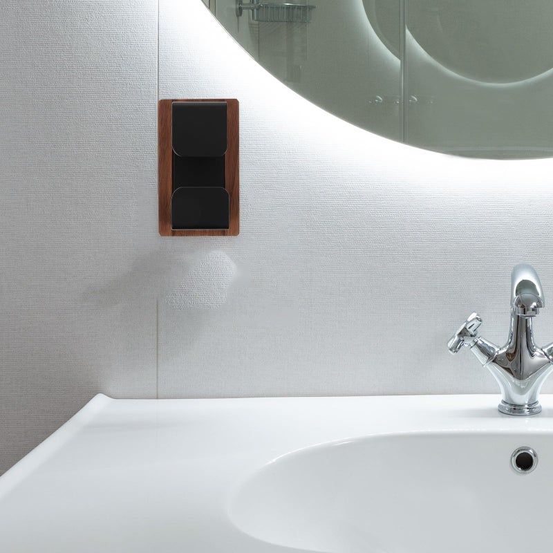 Wall Mounted Black Beech Wood Washbasin Hook For Bathroom Towel Storage - Image 5