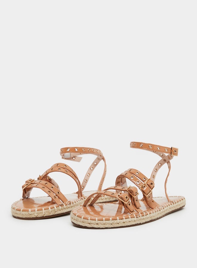 Raid Tanya Strappy Eyelet Flat Espadrilles - Image 3
