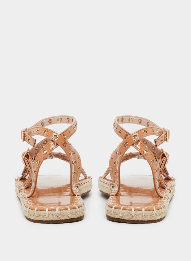 Raid Tanya Strappy Eyelet Flat Espadrilles - Image 5
