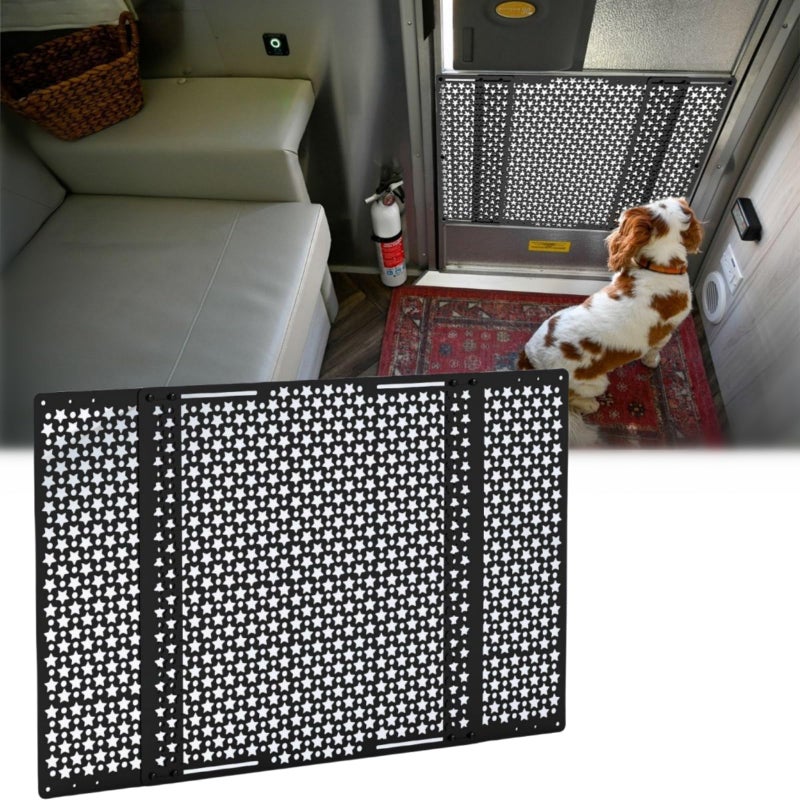 Upgraded RV Screen Door Protector for Dogs Universal RV Entry Screen Door Grille Adjustable from 22  315 Aluminum Alloy Protector Screen Defender for RV Door Camper Screen Door Protector
