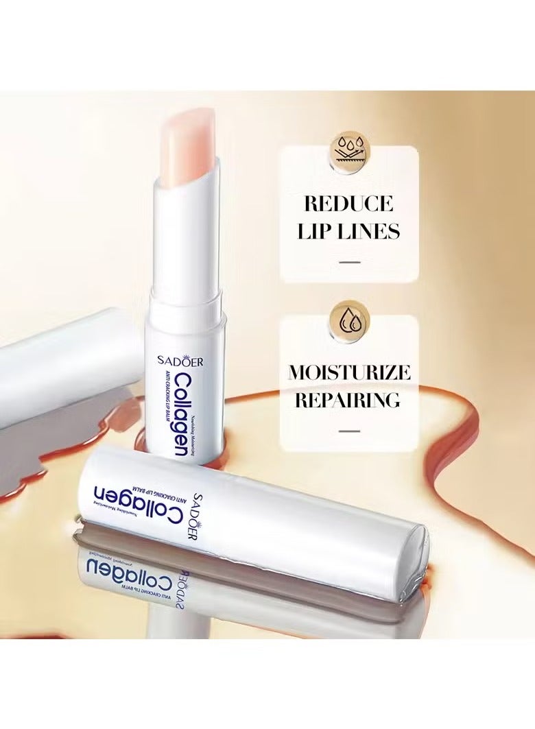 SADOER Collagen Lip Balm Moisturizing Anti Cracking Brightening Repair Nourishing Hydrating Lipstick Lips Skin Care Products - Image 2