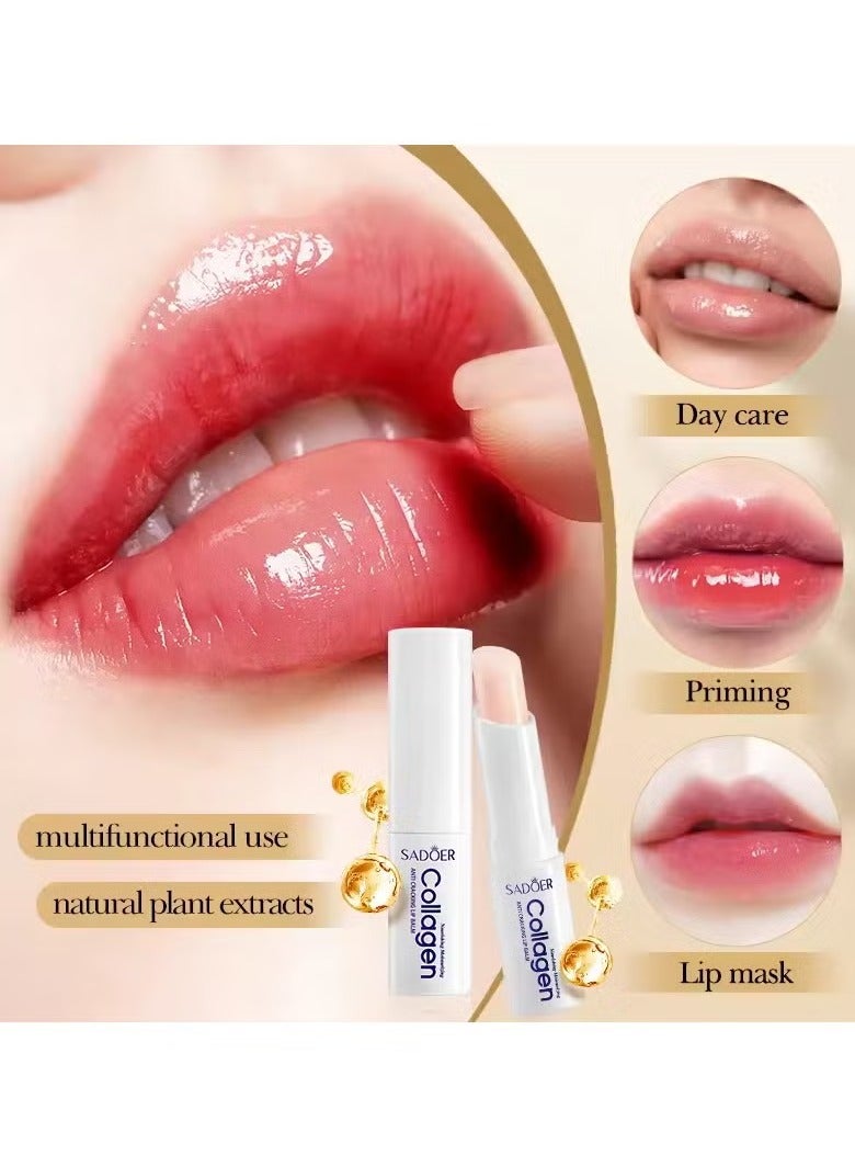 SADOER Collagen Lip Balm Moisturizing Anti Cracking Brightening Repair Nourishing Hydrating Lipstick Lips Skin Care Products - Image 4