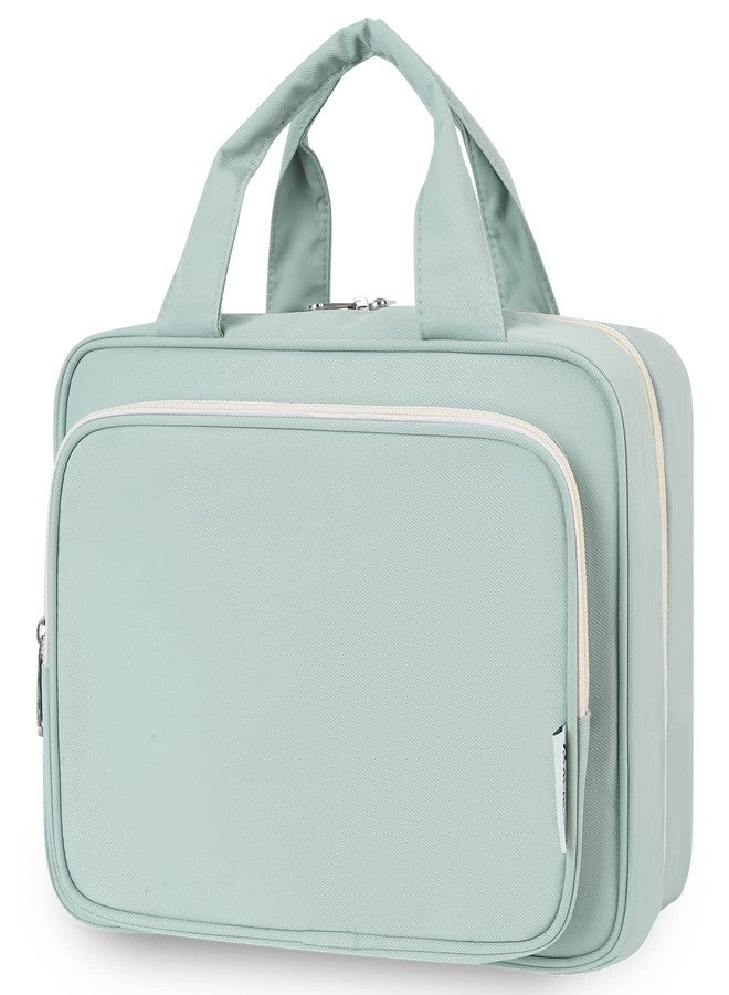 Narwey Travel Toiletry Bag for Women Large Hanging Makeup Bag Organizer Toiletries Bag for Full Size Essentials Accessories Cosmetics (Mint Green (Large)) - Image 1