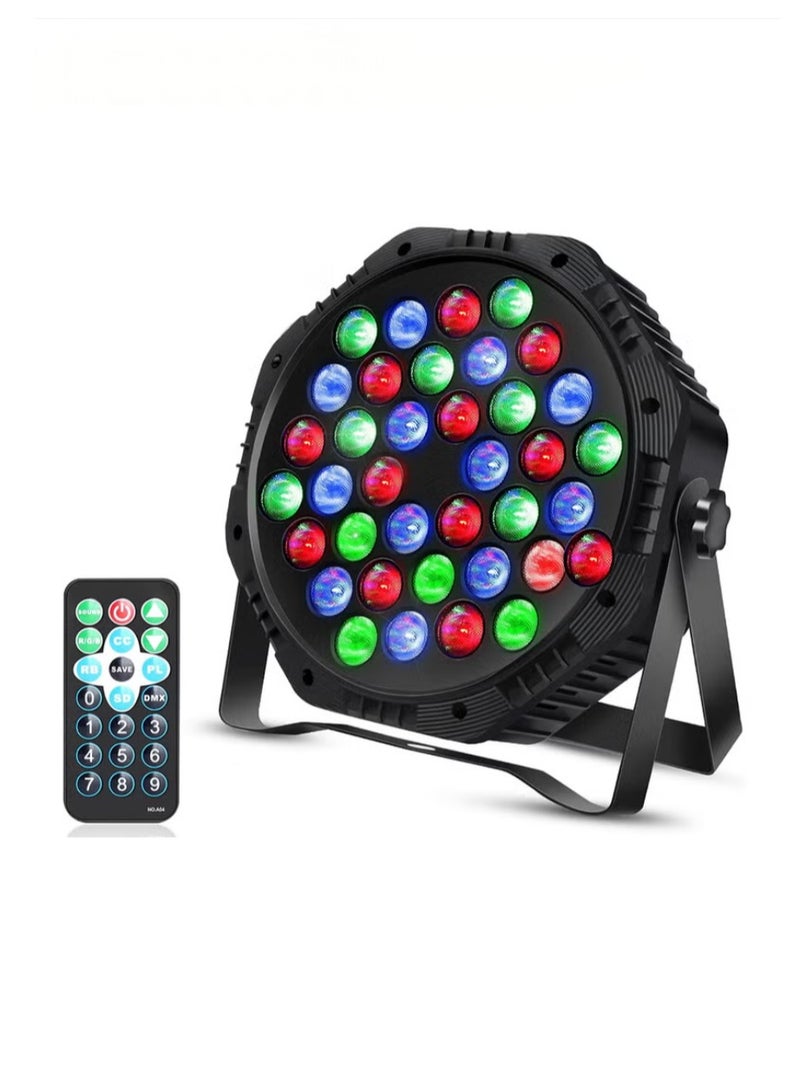 Generic RGB 36 LED Stage Lights Sound Activated Laser DJ Uplighting Projector with Remote Control for Wedding Party Disco Dance Bar Music Show Home Lighting - Image 1