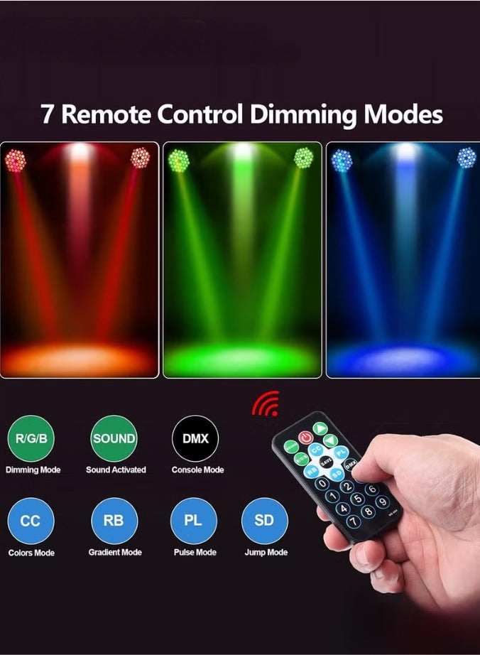 Generic RGB 36 LED Stage Lights Sound Activated Laser DJ Uplighting Projector with Remote Control for Wedding Party Disco Dance Bar Music Show Home Lighting - Image 3