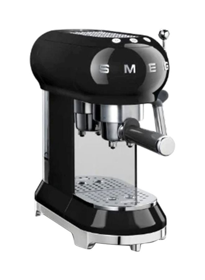 smeg 50's Retro Style Aesthetic Espresso Coffee Machine 1L 1350W 1.0 L 1350.0 W ECF01BLUK/AU Black - Image 1