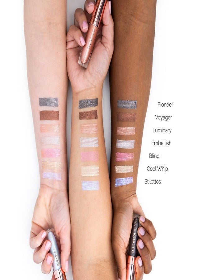 Kandi Koated Luster Liquid Metal Eyeshadow [Cool Whip] Liquid Eye Paint with Shimmery Finish | Rich Colors, Paraben-Free, Cruelty-Free Eyeshadow | Beauty & Makeup - Image 4