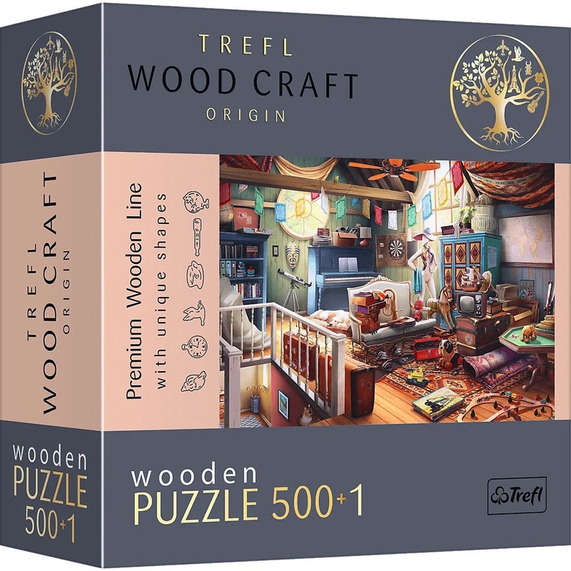 Trefl - Wood Craft Treasures in the Attic Wooden Puzzle 500+1 Pieces - 20179 - Image 1