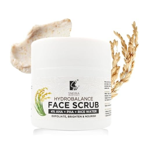 SNEIRA Hydrobalance 100 g Face Scrub,Tan Brightening, Gentle Exfoliation, Dead Skin, Blackhead & Whitehead Removal Suitable for All Skin|Instant Glow-Women-Men Sulphate-Paraben Free Made in India - Image 1