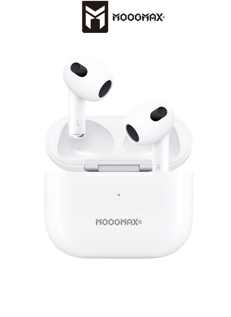 MOOGMAX - Moogmax MX-EP50 TWS wireless Earbuds with powerful sound, clear microphone HD voice, Pop up window (only with Iphone),  and wireless case charging - Image 1