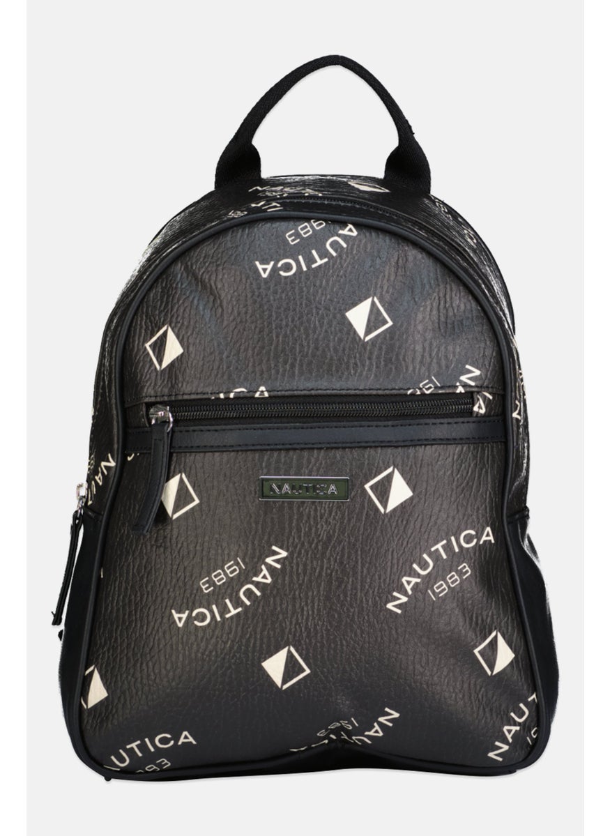 NAUTICA Women Brand Logo Small Backpack, Black  - Image 1