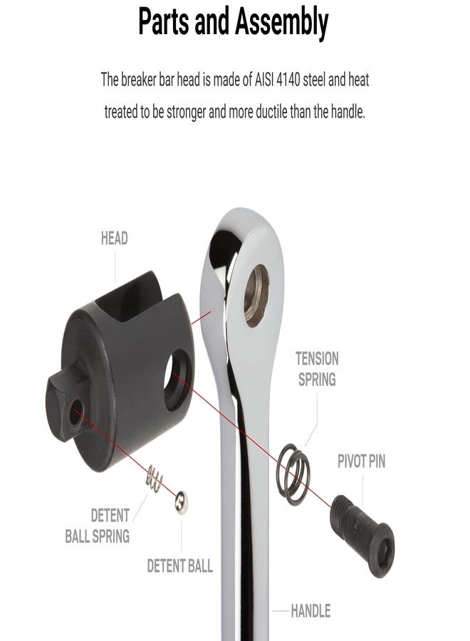 TEKTON 3/8, 1/2 Inch Drive Breaker Bar Set (2-Piece) | SBH99200 - Image 5