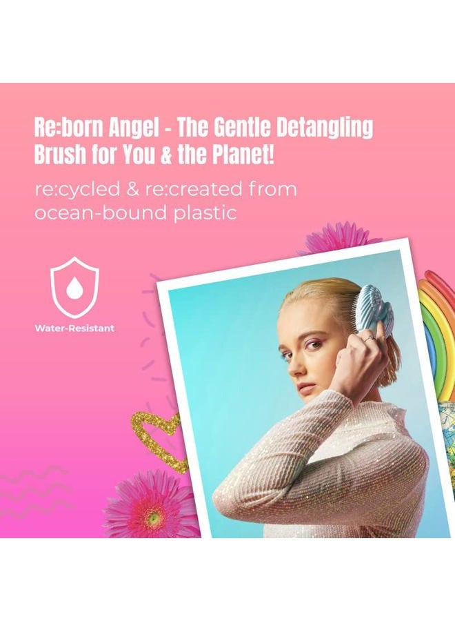 Tangle Angel Detangler Hair Brush - Detangling Hairbrushes for Women with Straight, Wavy, Curly, Long, Thick, & Frizzy Hair - Smoothing Paddle Brush Detangler for Shower & Hairstyling - Lilac - Image 3