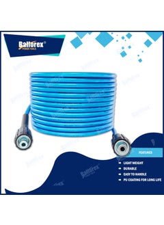 BALLOREX BALLOREX 11 meter Car WasherPressure Washer Hose Pipe Size M22 Connector Compatible with JPT StarQ Ballorex Vantro Btali Gaocheng Cazar Blue  - Image 4