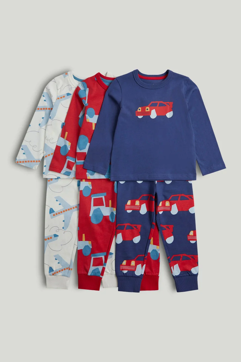 mothercare 3 Pack Transport Pyjamas