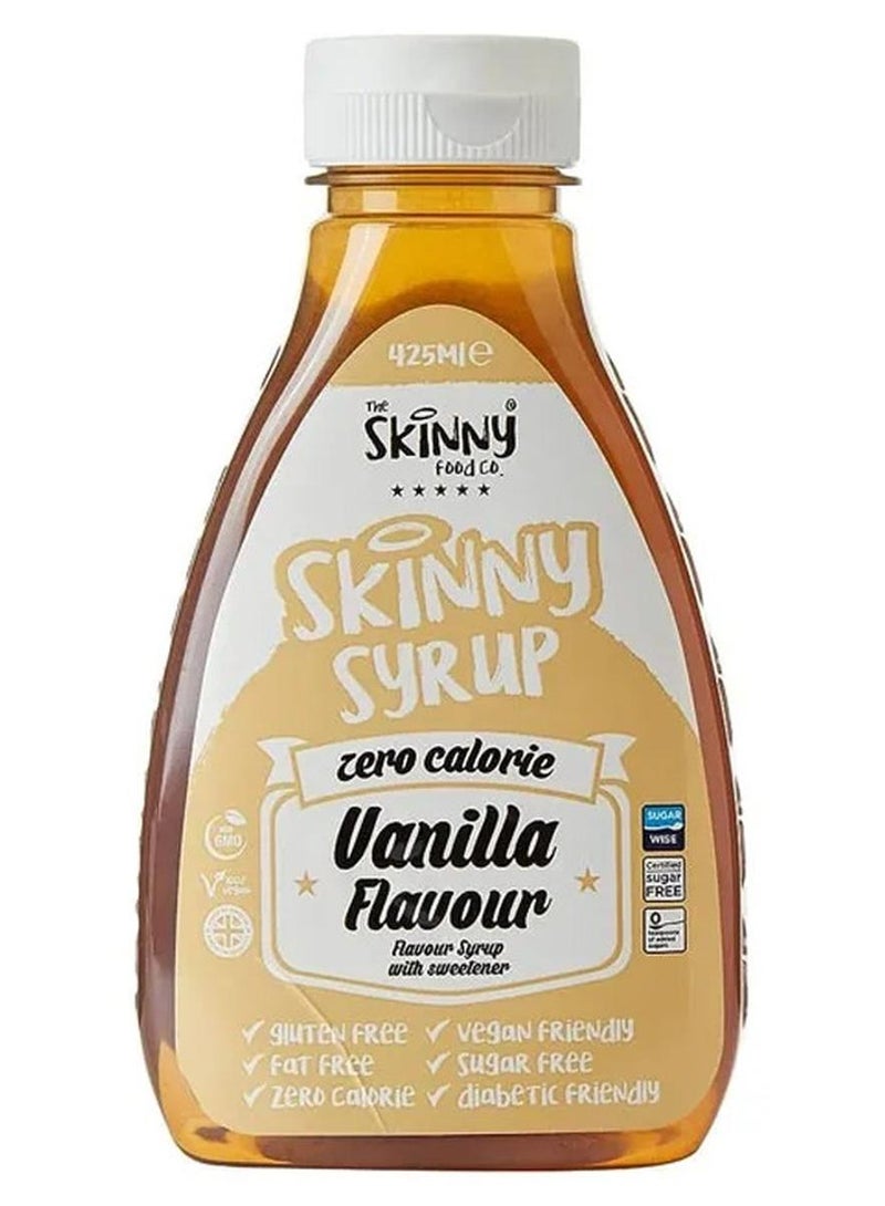 ذا سكيني فود كو. شراب نباتي خالي من السكر صفر سعرات حرارية، شراب فانيليا خالي من الدهون 425 مل