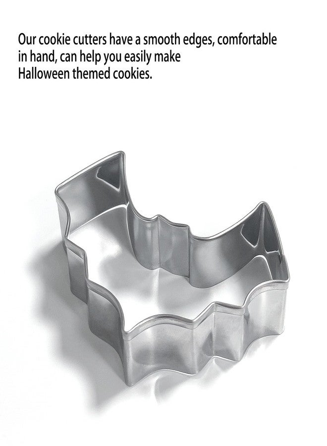 Quacc 8 PCS Halloween Cookie Cutter Set Stainless Steel Biscuit Cutters for Baking - Pumpkin, Bat, Spider, Skull, Witch, Ghost, Cat, Witch Hat Shape - Image 3