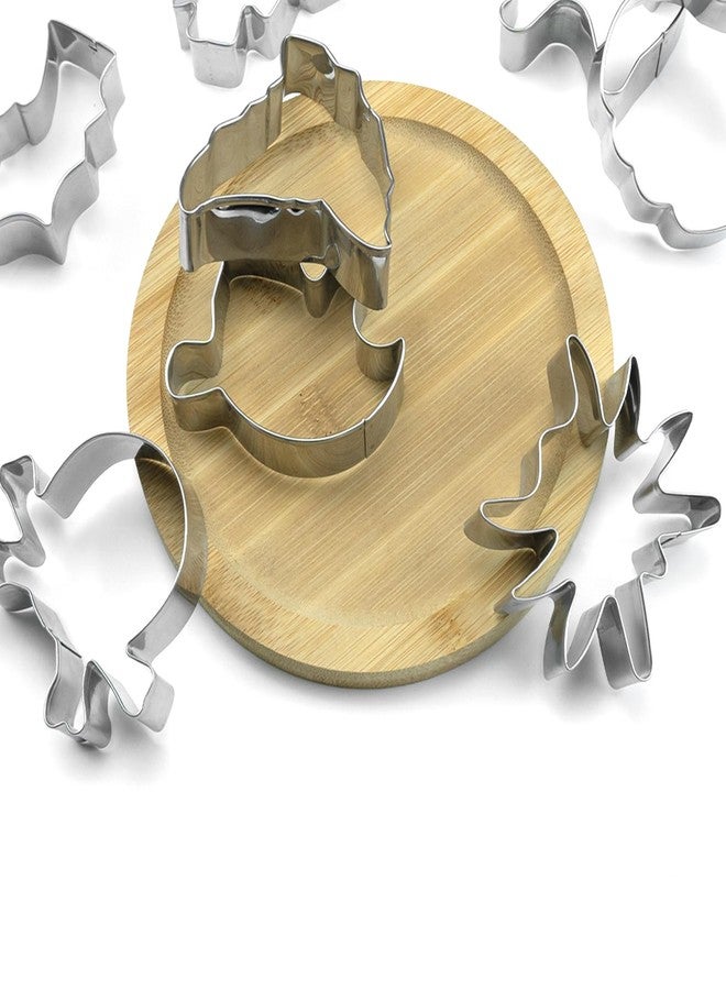 Quacc 8 PCS Halloween Cookie Cutter Set Stainless Steel Biscuit Cutters for Baking - Pumpkin, Bat, Spider, Skull, Witch, Ghost, Cat, Witch Hat Shape - Image 4