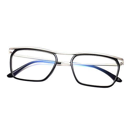 Peter Jones Square Blue Light Blocking Reading Glasses for Men and Women | Computer Readers UV Protection lenses (AG216, SIZE MEDIUM) - Image 1
