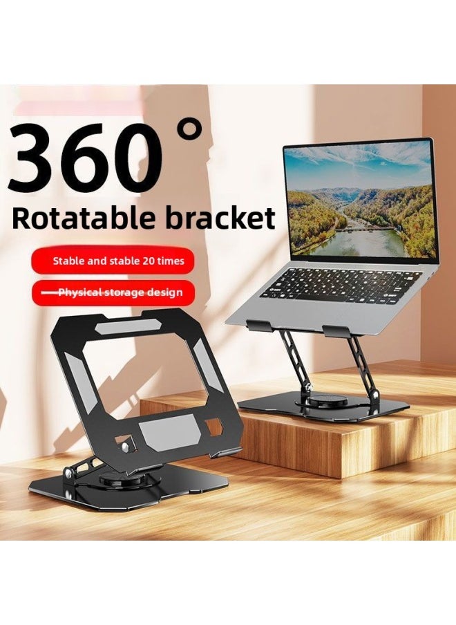 Generic - 360-degree Rotatable Laptop Bracket Bracket Desktop Heightening Lifting Support Frame Heat Dissipation Flat Shelf-Color:[small Tablet Model] Fixed Model + Base Metal - Shen Yuebai [enlarged Base/parallel Bar Support] Enhanced Load-bearing - Image 1