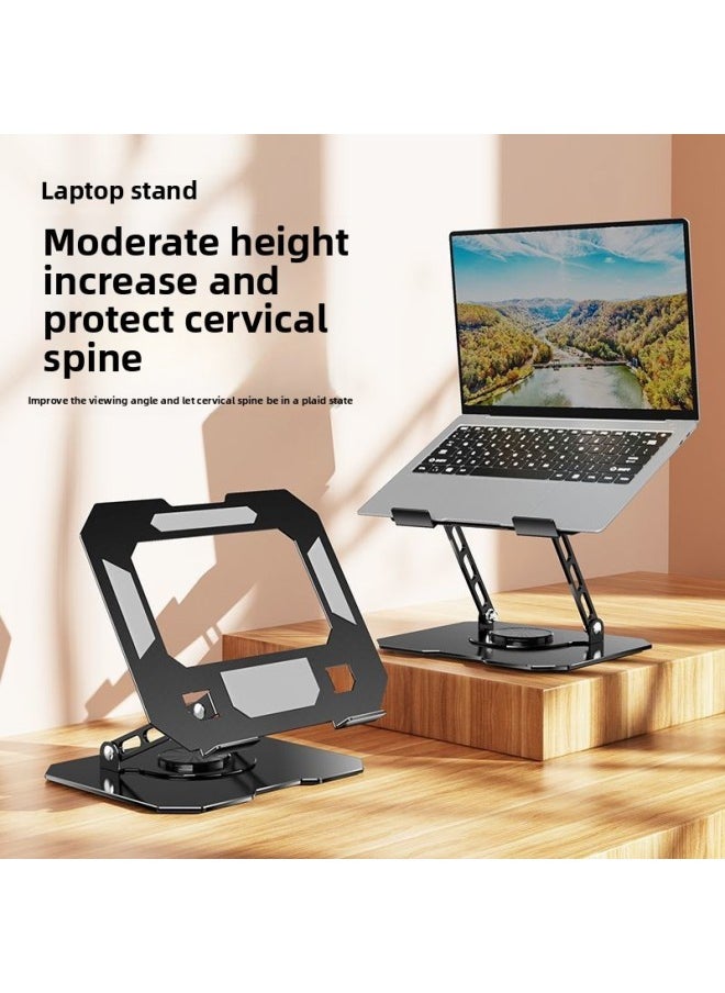Generic - 360-degree Rotatable Laptop Bracket Bracket Desktop Heightening Lifting Support Frame Heat Dissipation Flat Shelf-Color:[small Tablet Model] Fixed Model + Base Metal - Shen Yuebai [enlarged Base/parallel Bar Support] Enhanced Load-bearing - Image 1