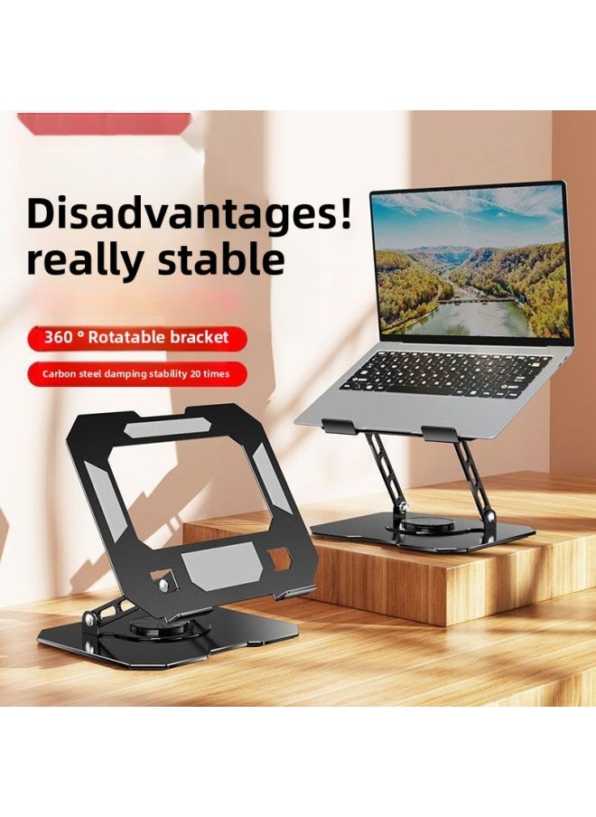 Generic - 360-degree Rotatable Laptop Bracket Bracket Desktop Heightening Lifting Support Frame Heat Dissipation Flat Shelf-Color:[small Tablet Model] Fixed Model + Base Metal - Shen Yuebai [enlarged Base/parallel Bar Support] Enhanced Load-bearing - Image 1