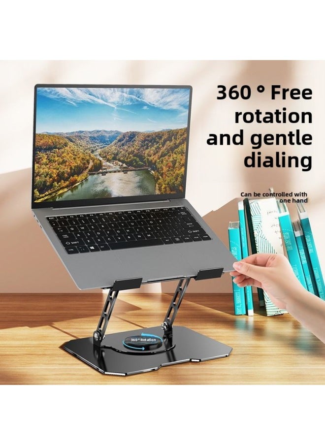 Generic - 360-degree Rotatable Laptop Bracket Bracket Desktop Heightening Lifting Support Frame Heat Dissipation Flat Shelf-Color:[small Tablet Model] Fixed Model + Base Metal - Shen Yuebai [enlarged Base/parallel Bar Support] Enhanced Load-bearing - Image 1