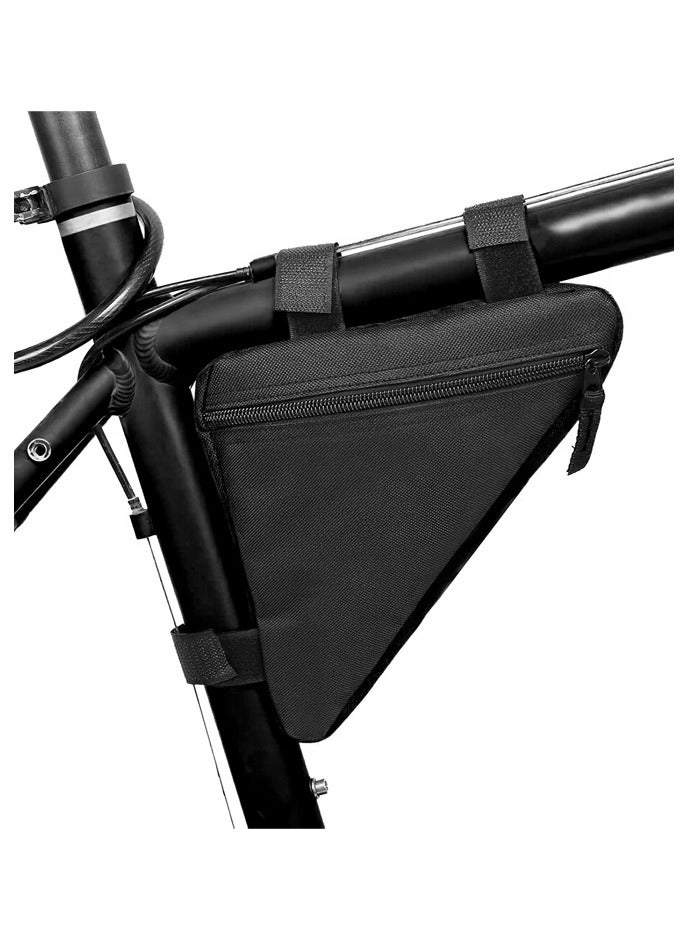 Bicycle Frame Storage Bag, Bike Triangle Pouch, Mountain Bike Accessories Pack for Phone, Wallet, Keys - Image 1