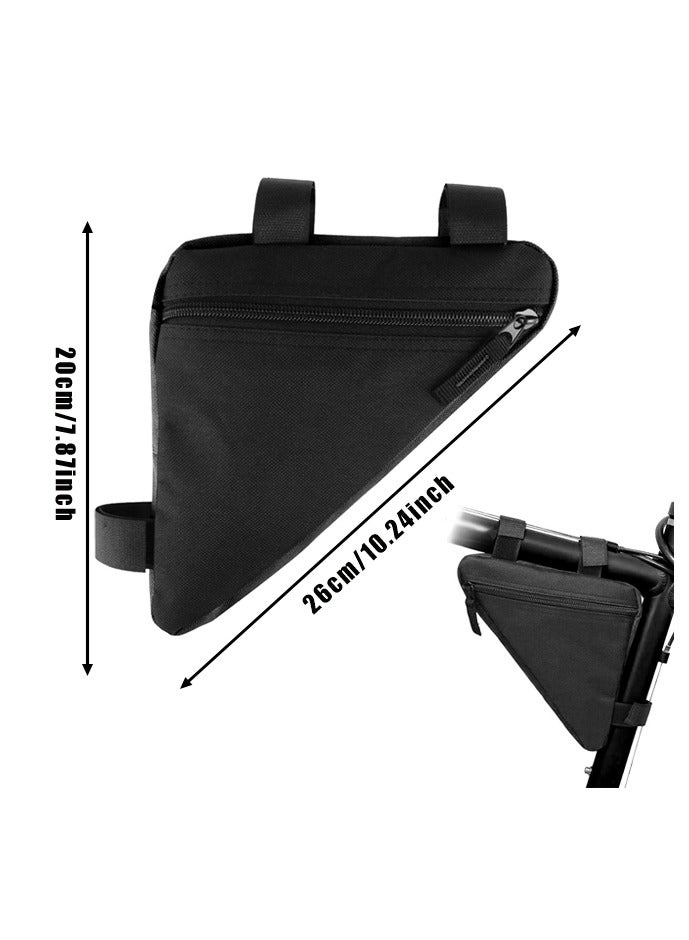 Bicycle Frame Storage Bag, Bike Triangle Pouch, Mountain Bike Accessories Pack for Phone, Wallet, Keys - Image 2