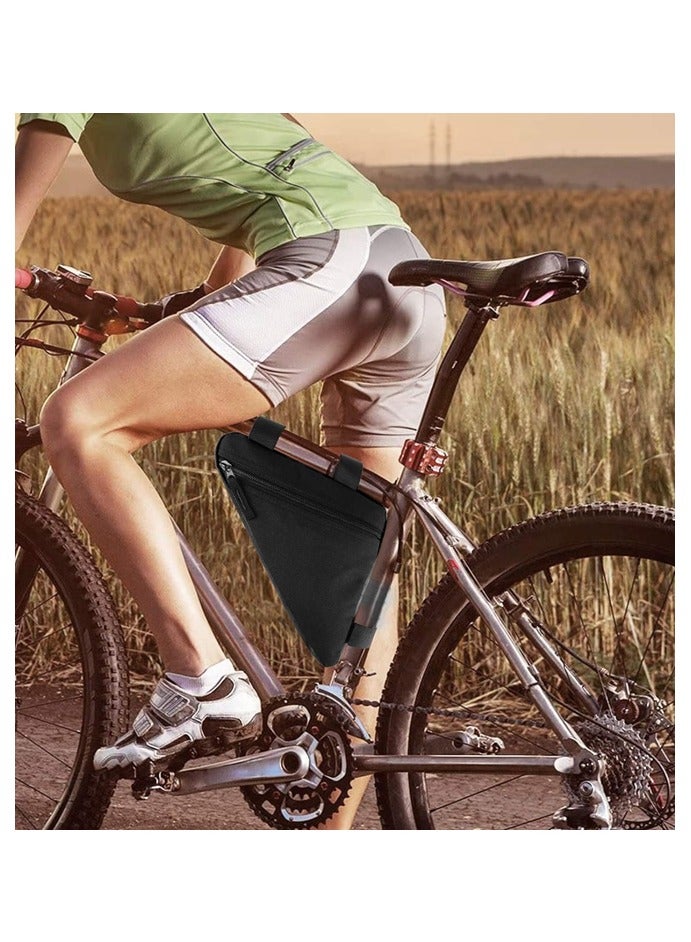 Bicycle Frame Storage Bag, Bike Triangle Pouch, Mountain Bike Accessories Pack for Phone, Wallet, Keys - Image 5