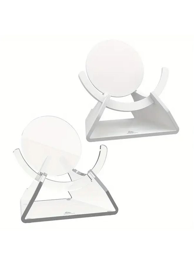White Acrylic Upright Speaker Stand For Nest Mini Stable Tripod Base Desktop Holder - Image 5