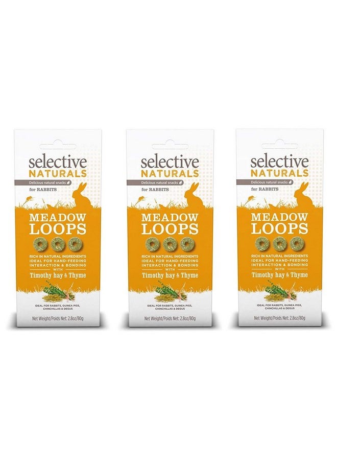 سوبريم Supreme Petfoods - عبوة من 3 قطع من علف Meadow Loops من Selective Naturals، 2.8 أونصة لكل قطعة، مع عشبة تيموثي والزعتر  - Image 1