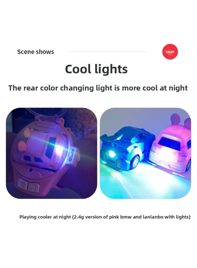 【Direct Supply】 Online Red Toy Watch Electric Mini Remote Control Car Car Children's Male-Color:Red Alloy Police Car - Image 5