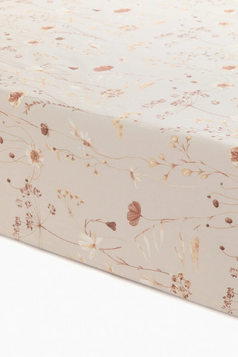 H&M Patterned cotton fitted sheet